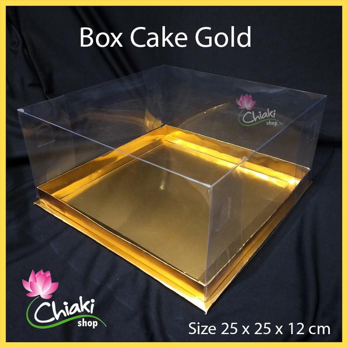 Box mika cake Uk. 25x25x12 - Gold