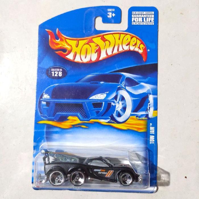 Mainan Hot Wheels Tow Jam hitam 2002 blue card rare