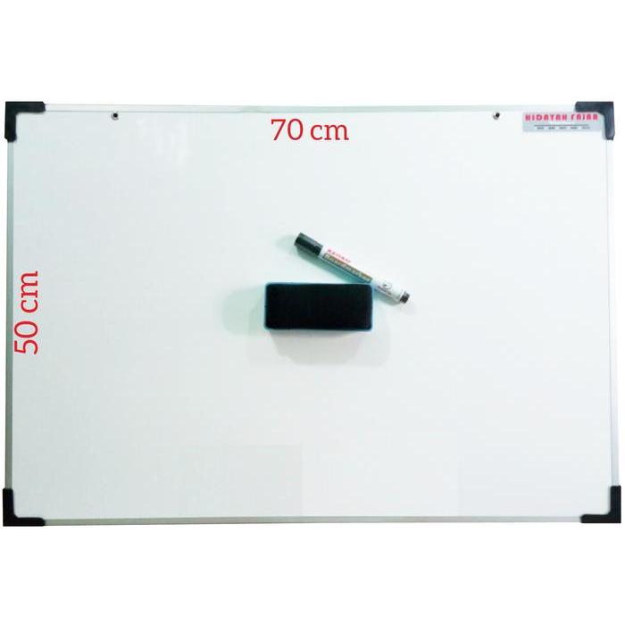 LINEIN papan tulis - spidol white board - penghapus white board 50 x 70 - WHITE BOARD