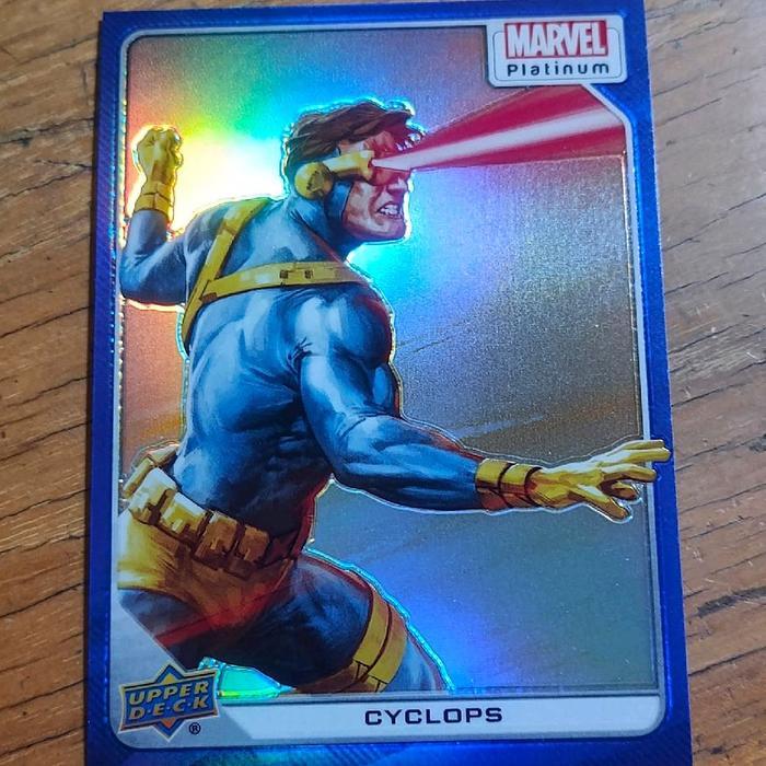 Kartu Upper Deck Marvel PLATINUM CYCLOPS | HOLO REFRACTOR 2ND
