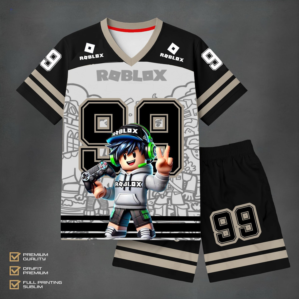 jersey dryfit one piece / Jersey Roblox / Baju Anak Cowok / Kaos Sporty / Setelan Premium Dryfit