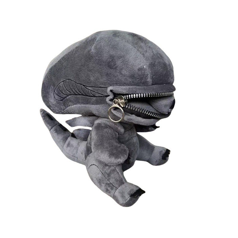 Alien Xenomorph Shaped Zipper Mouth Plush Doll Kawaii Plush Pillows Stuffed Toys Cartoon Decor Trend