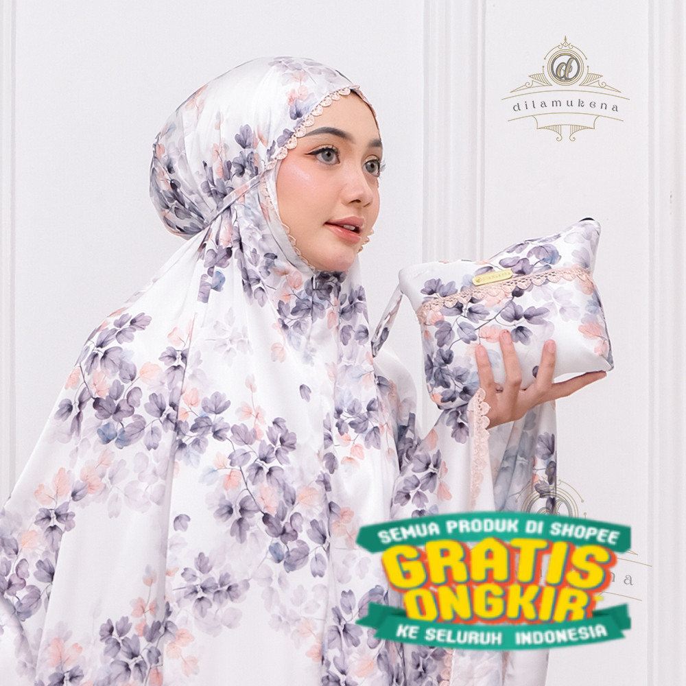 Mukena Dewasa Armani Silk Motif Kombinasi 2in1 Salwa Series/ moment