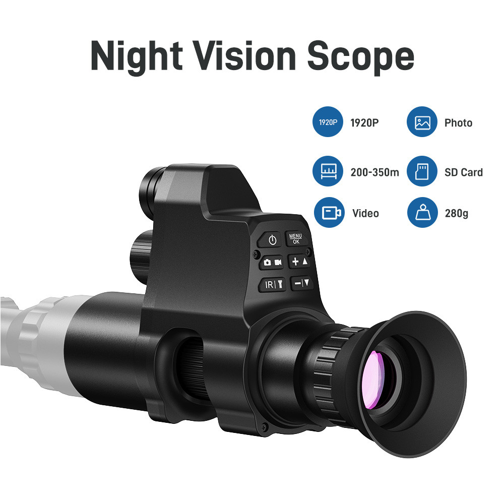 Night Vision Scope for Hunting 300M gital Night Vision Scope Clip on Night Vision Monocular 1080P Su
