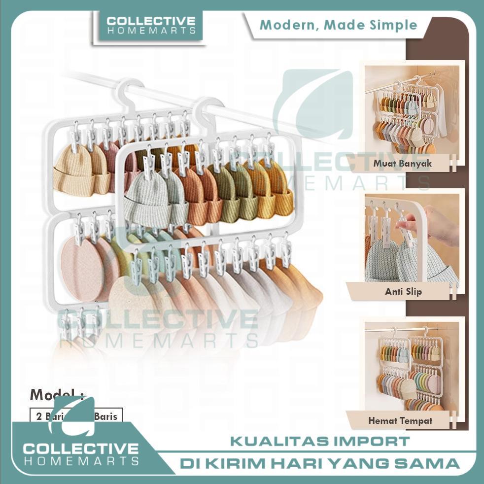 Hanger Jemuran Bayi Dengan Jepitan Untuk Kaos Kaki Celana Dalam dan Bra Serbaguna Rumah Urban [Colle