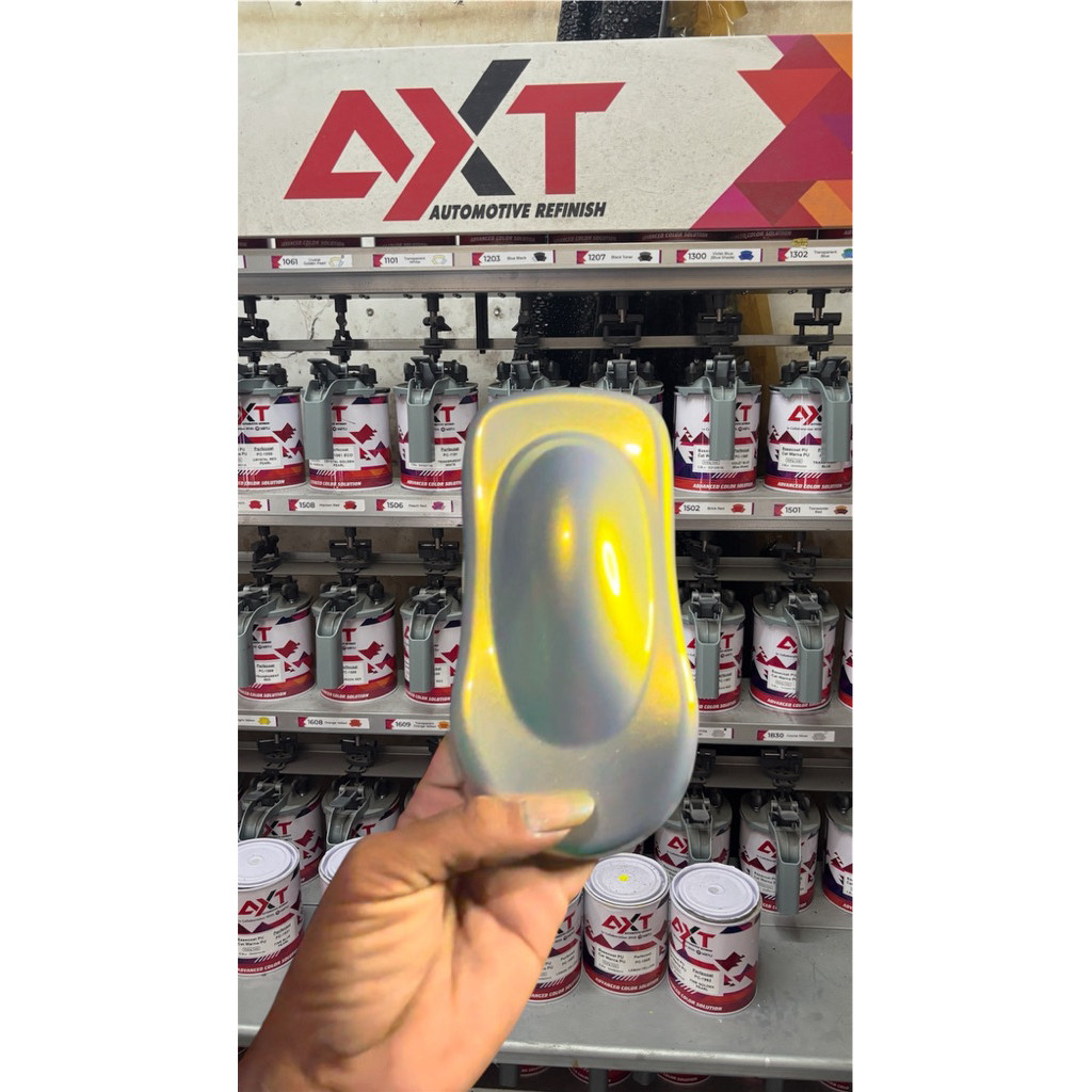 cat special effect diamond gold PU (partikel lebih besar effect lebih tajam daripada xiralic)