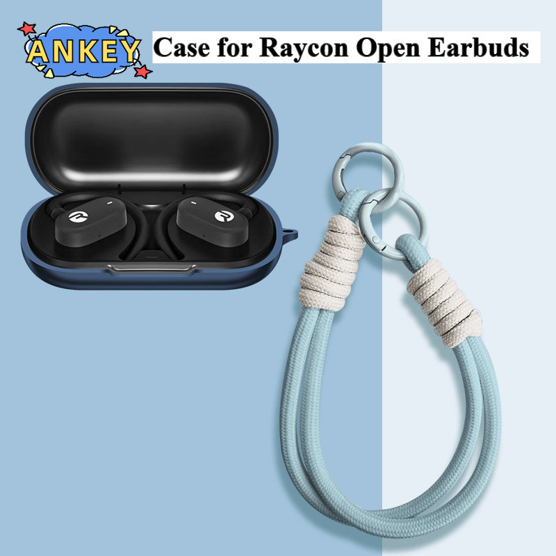 for Raycon Open Earbuds Case Soft Protective Silicone Cases Cover with Lanyard Keyain