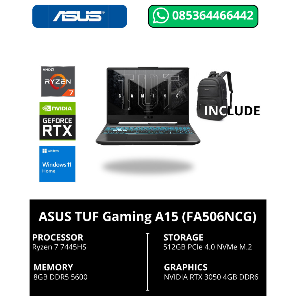 ASUS TUF GAMING A15 FREE ONGKIR
