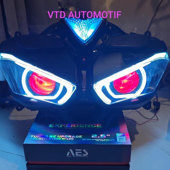 Biled Turbo Se AES Motor Yamaha R25 Paket Headlamp Reflektor R25 PNP