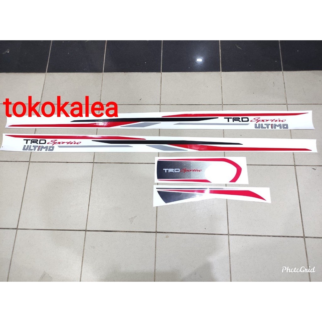 PAKET STIKER BODY MOBIL TRD SPORTIVO ULTIMO RUSH TERIOS+STIKER COVER BAN SEREP 2014-2017