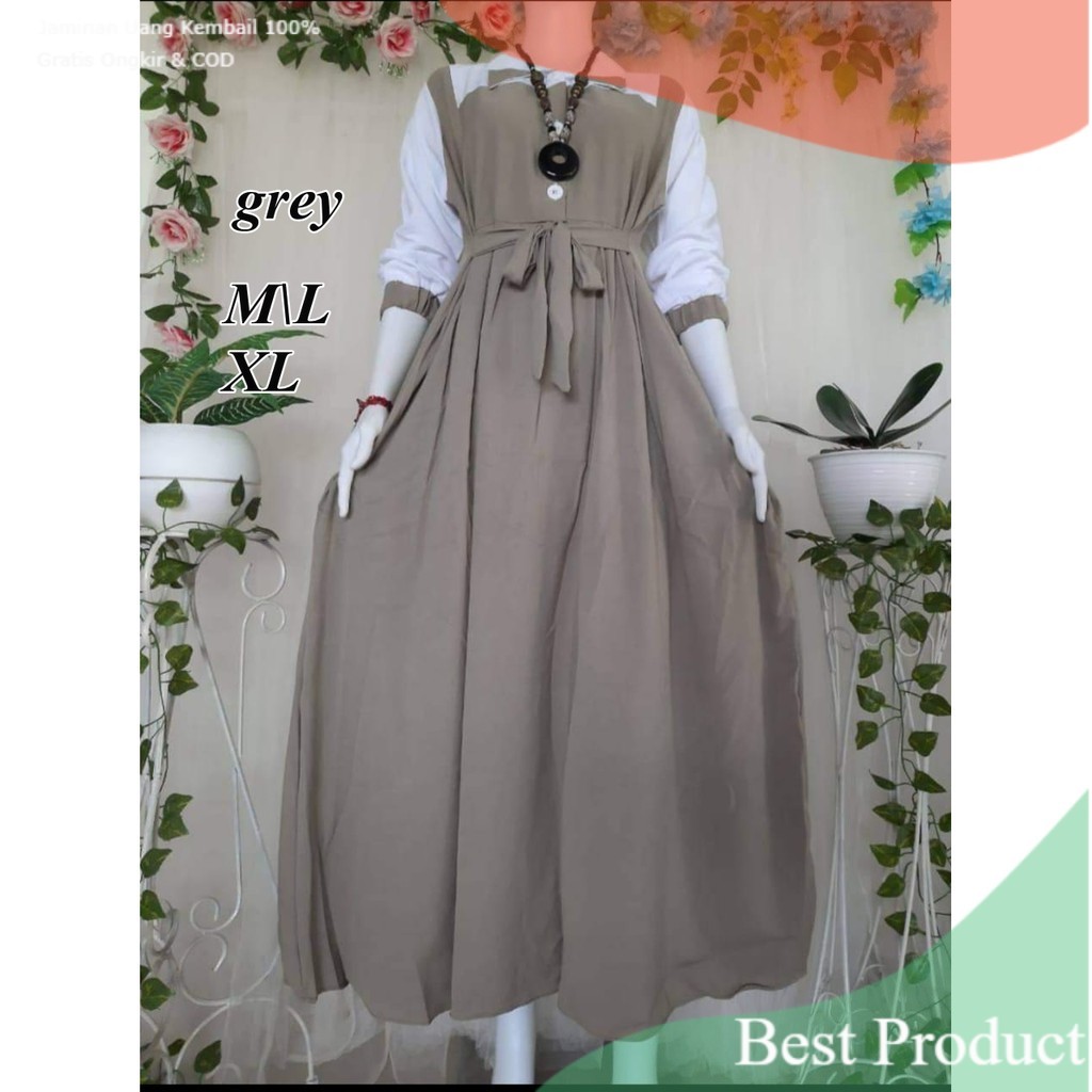 Gamis Toyobo Premium Polos/Gamis Toyobo Cantik- pakaian wanita lainnya