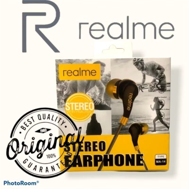 New [ GROSIR ] HF HEADSET REALME MA-14 EXTRA SUPER BASS PACKING IMPORT HEADSET Headset Harga Promo T