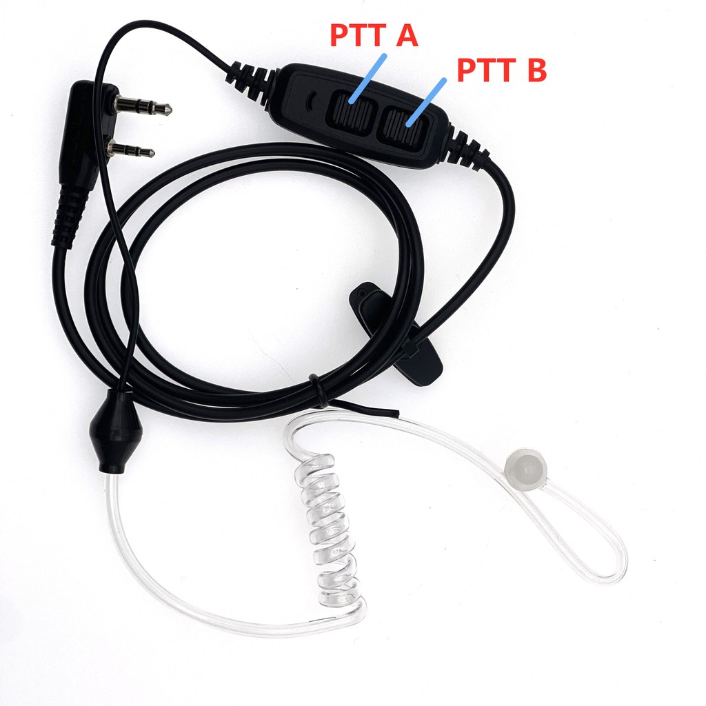Baofeng UV82 Dual PTT Earpiece Acoustic Headset Baofeng  Air Tube Headset for UV-82 Plus UV-89 UV-82