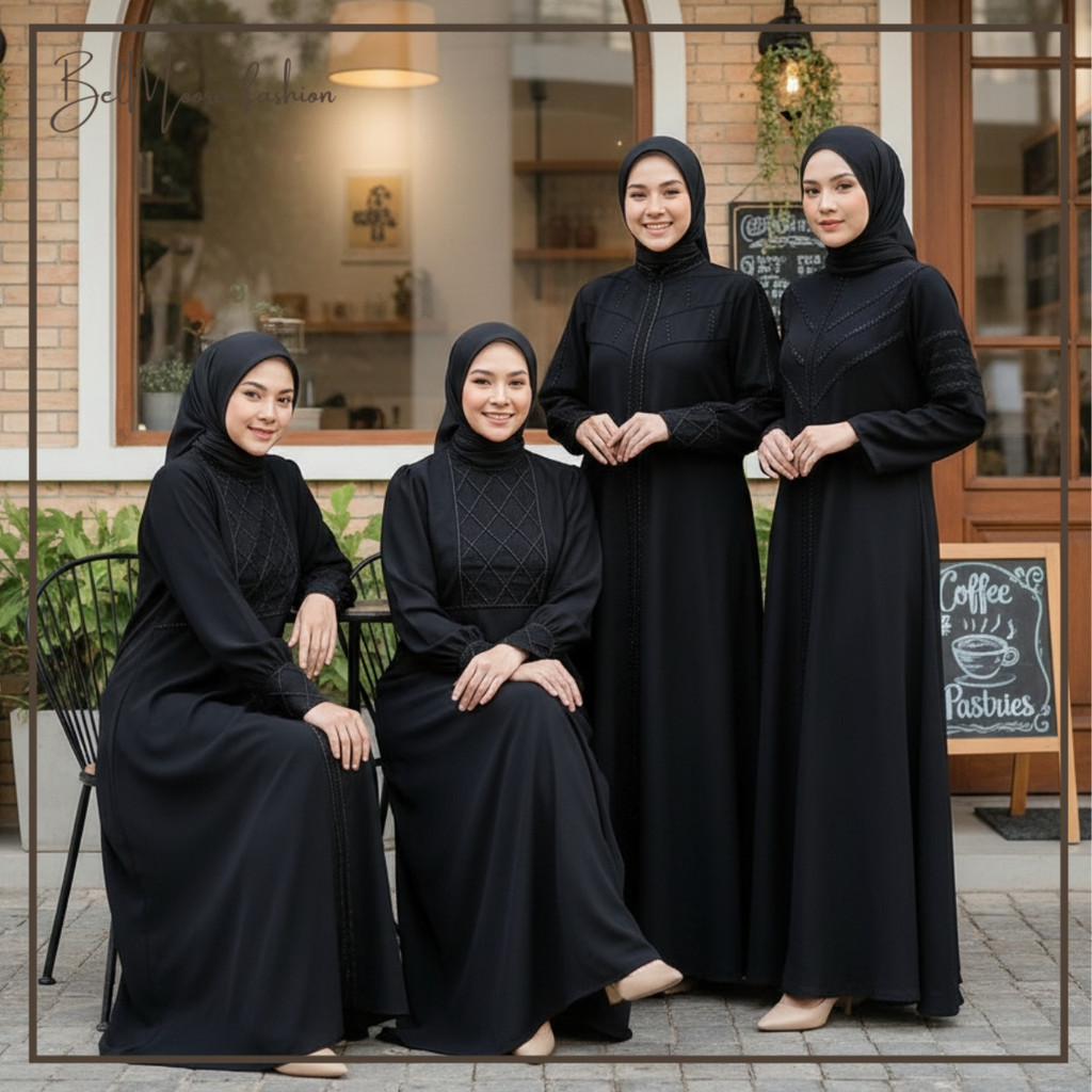 [BELMOORA] Abaya Remaja Aesthetic Arabic Style Terbaru 2025 Simple Mewah Elegan Arab Turkey Premium