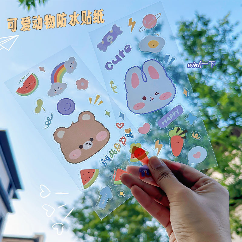 Happy Toys|Stiker Random Lucu Imut | Aesthetic Cute | Dekorasi Botol Minum | HP Laptop | Buku Diary 