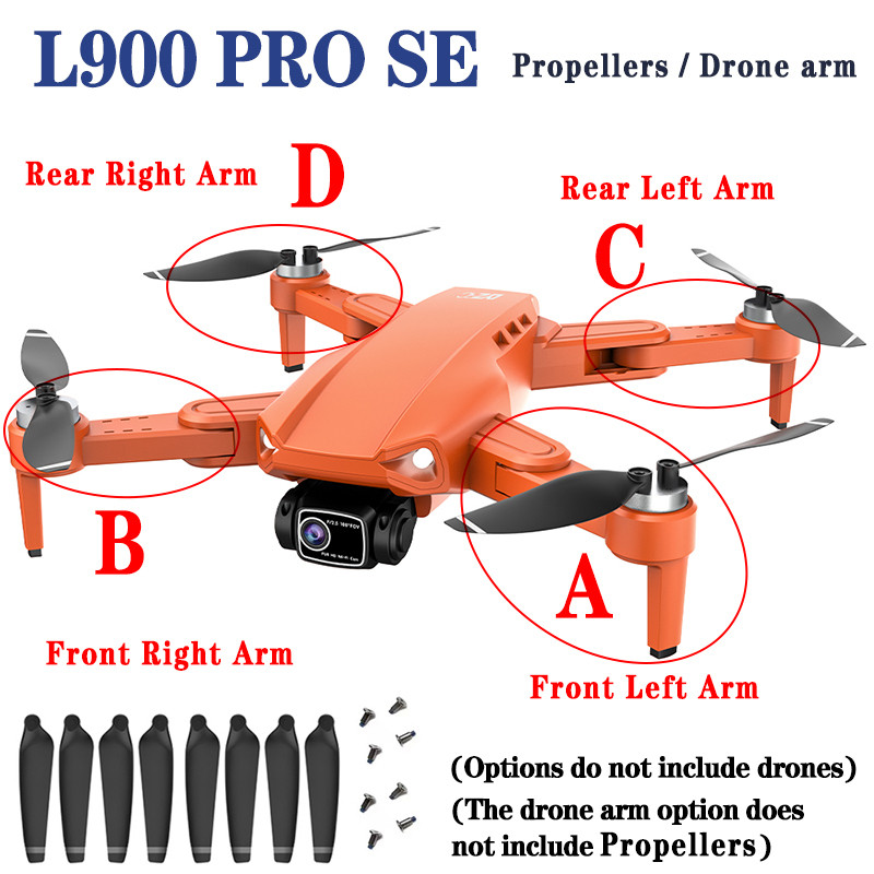 L900 Pro SE Mini Drone Original Propellers Spare Part for L900pro se Paddles Drone Arm Replacement A