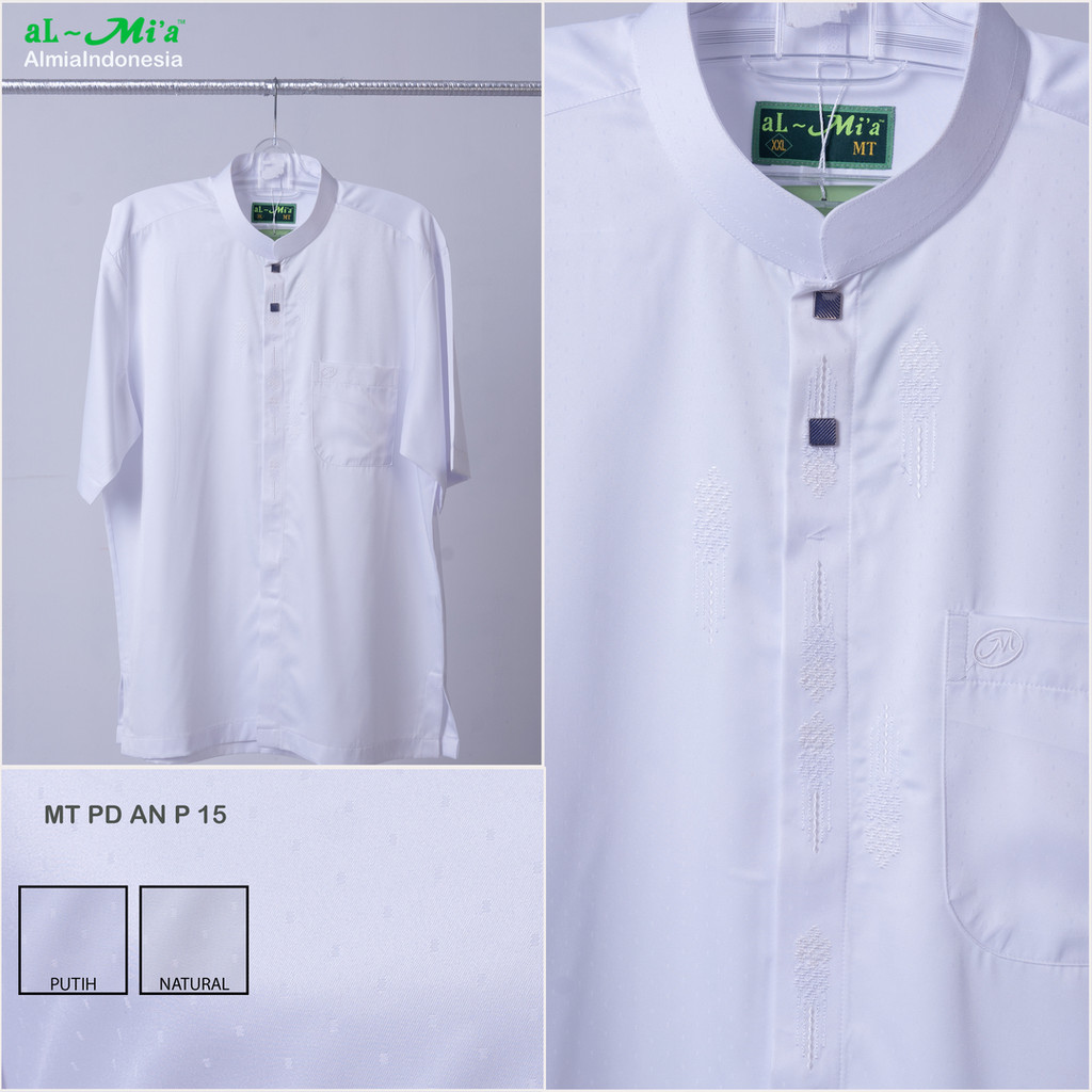 Baju Koko Al-Mia ANP-15 Lengan Pendek Jumbo