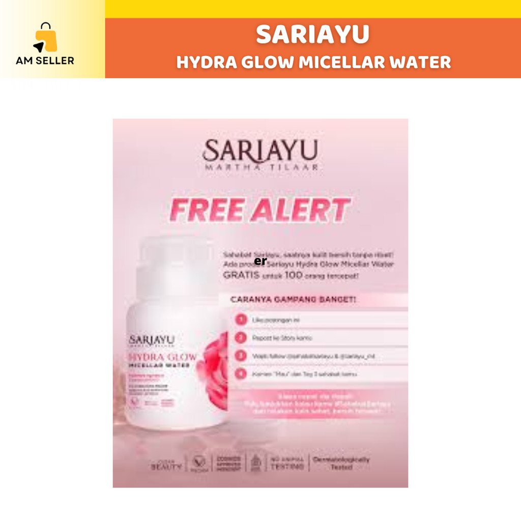 Sariayu Hydra Glow Micellar Water 150Ml | Non Alkhol | Aman semua jenis kulit