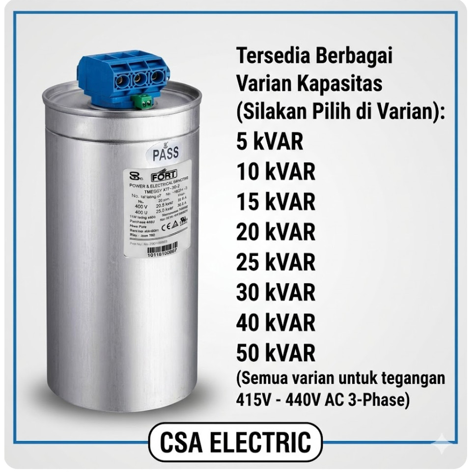 Capacitor/Capasitor/Kapasitor bank Merk FORT 10kvar 10 kvar 415V