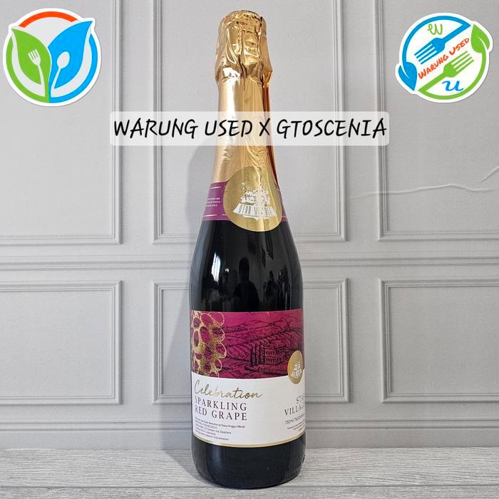 [NON ALKOHOL] Star Village Sparkling 750ml Red Grape | White Grape | Rose Grape - Red Grape