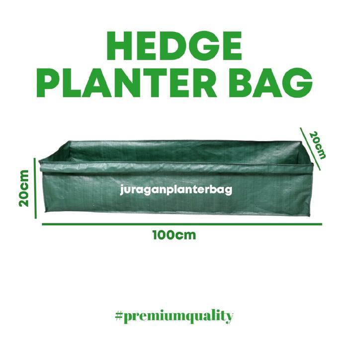 Planterbag Hedgebag Hijau Pot Tanaman Tumbuhan Sayuran Cabai Timun - 100cm×20cm×20cm