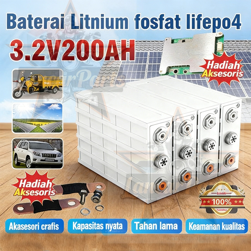 NEW Barang baru Baterai Lifepo4 CATL 200AH Baterai Baterai Surya Kekuatan Besar 3.2V 200ah