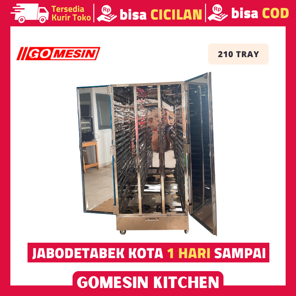 Mesin Pengering Ompreng 210 Tray - Pengering Ompreng MBG Stainless 210 Tray
