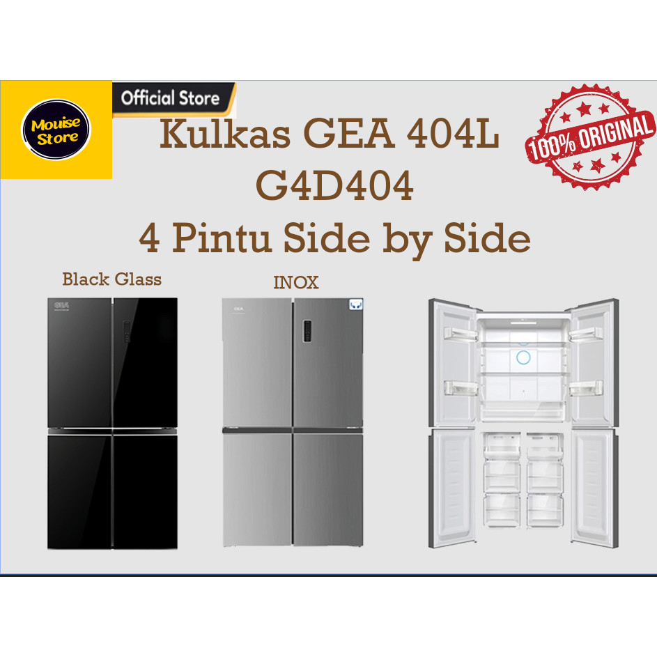 Kulkas GEA 4 Pintu G4D404R Kulkas Set By Side 2 Pintu Lemari GEA Kulkas Side By Side