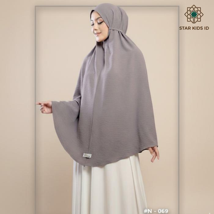 Hijab Instan Tali Jumbo Bahan Crinkle Non Pet - Khimar Syar'i | Nissa Hijab {069}