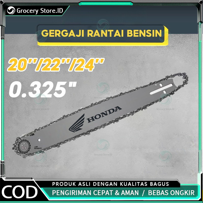 HONDA Bar Senso 20/22/24 inch Guide Bar Chainsaw Dan .325 Rantai Potong Chainsaw