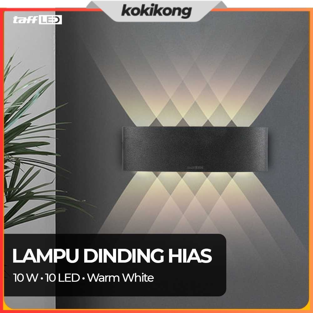 TAFFLED Lampu Dinding Hias Indoor Plastic Body 10W 10 LED Warm White - 10T
