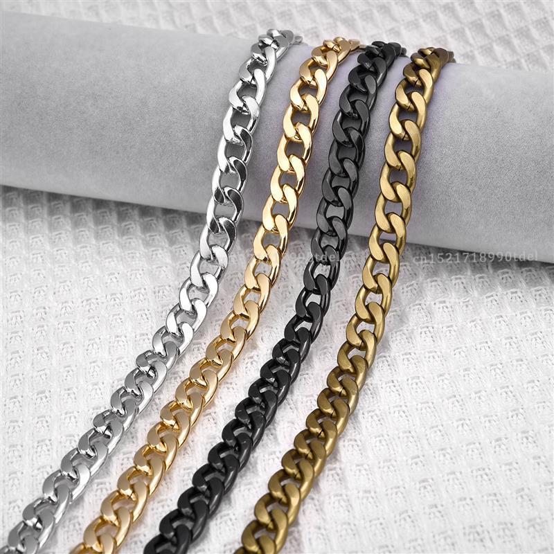 Women Bag Aluminum Chain Color Retaining Gold y Simple Chain Metal Wrap Chain Underarm Shoulder Stra