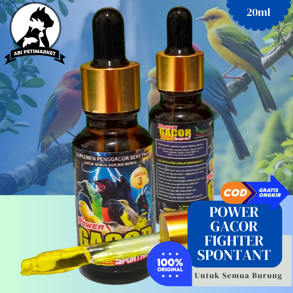 Power Gacor Fighter Spontan Suplemen Vitamin Burung Kicau Cepat Gacor