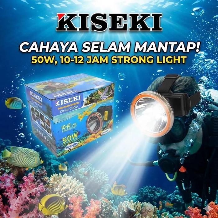 KISEKI Senter Kepala Kiseki CK-GLC 200 Cahaya Putih Tahan Air 15 Meter 3 Mode