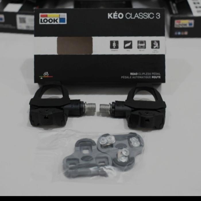pedal sepeda roadbike cleat look Keo classic 3 include cleat