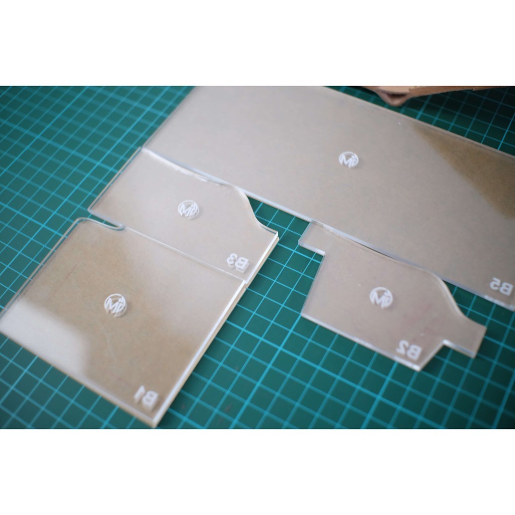 Mal Template Dompet Bifold Akrilik 2mm | Pola Wallet Kulit Nabati Leather Craft