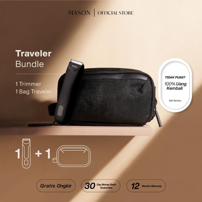 The Mason Trimmer (Alat Cukur Bulu Kemaluan/Area Sensitif) - Traveler Bundle