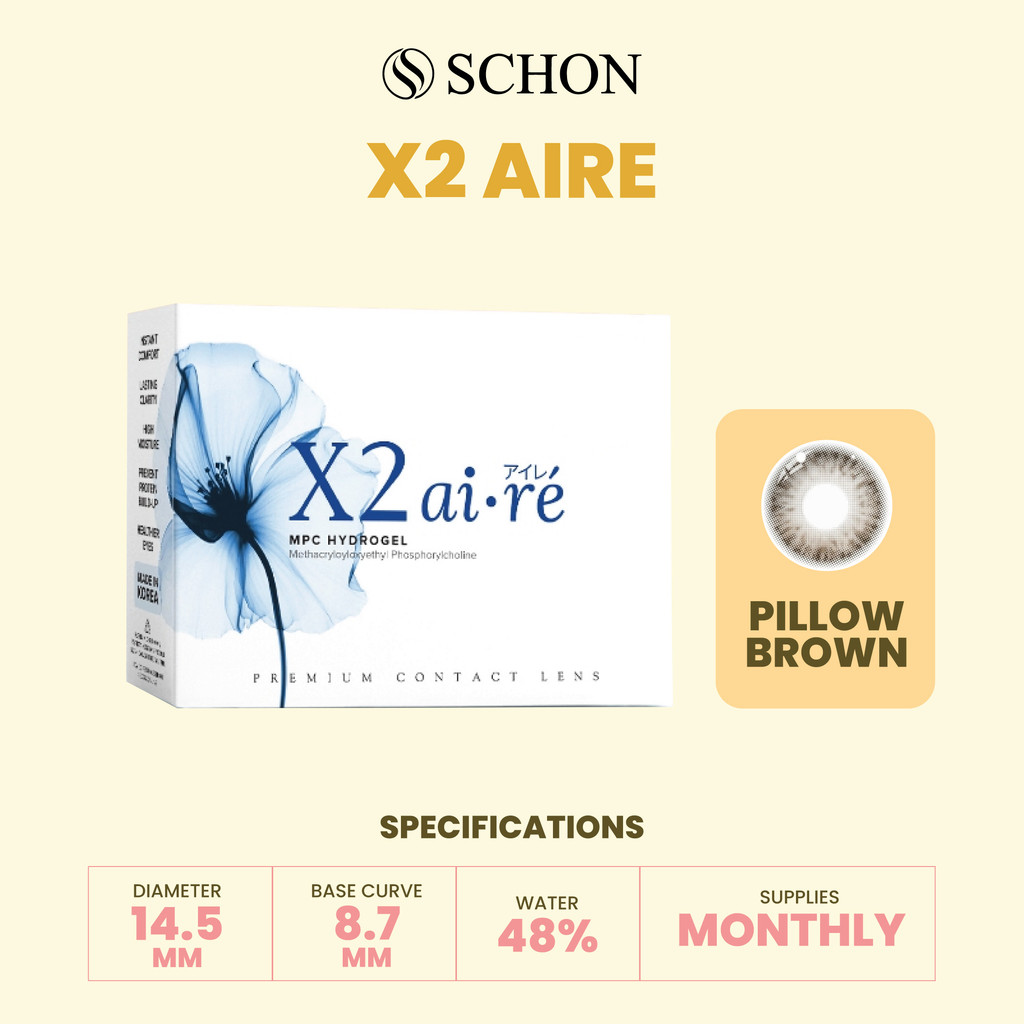[TERMURAH] Softlens Warna X2 AIRE Softlens -  Pillow Brown