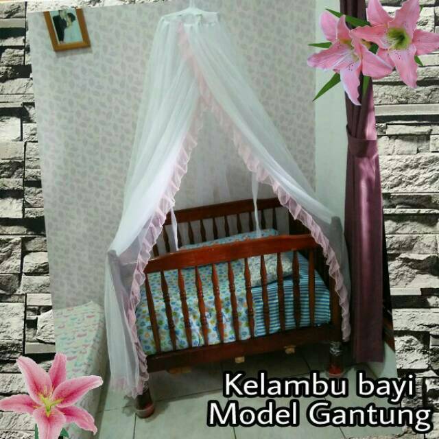 Kelambu bayi gantung untuk box yang tidak ada tiangnya