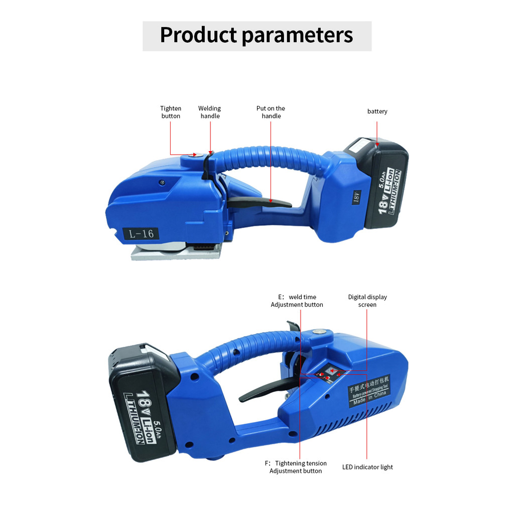 electric strapping machine PP belt hot melt machine strapping belt, tightening integrated strapping 