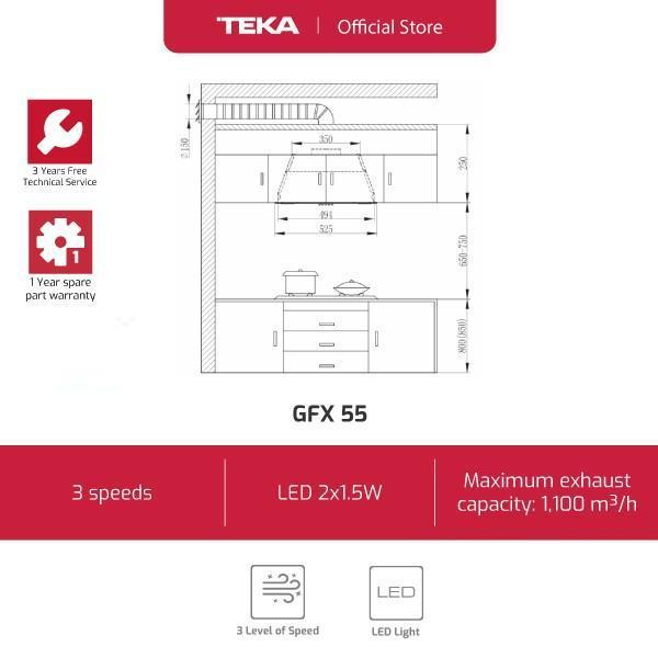 Teka Built-In Cooker Hood Gfx 55