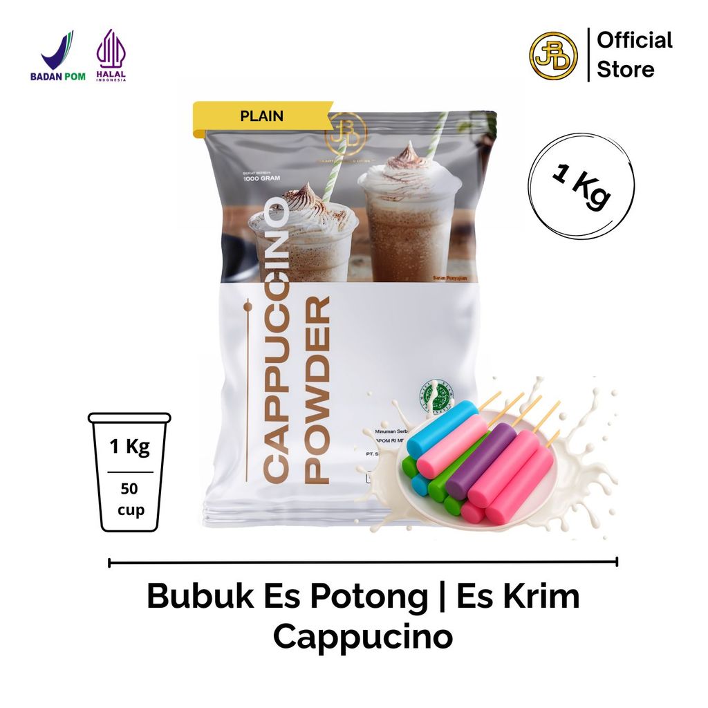 Bubuk Minuman Premium CAPPUCINO 1Kg untuk Es Potong Rasa Kopi Susu | JBD