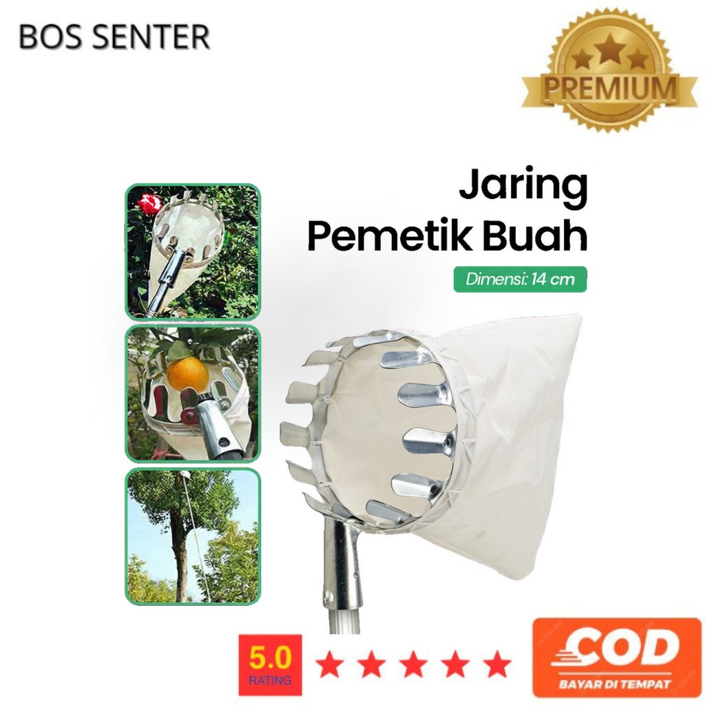 Jaring Buah Premium - Alat Pemetik Buah Sawo Jambu Mangga
