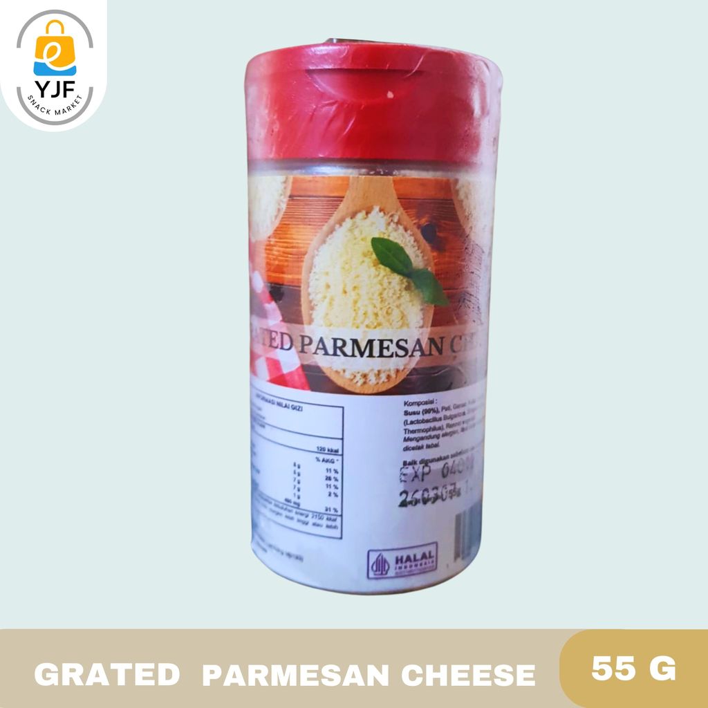 Grated Parmesan Cheese 55g / Keju Parmesan / Keju Bubuk / Keju Topping / Grated Parmesan Bubuk / Par