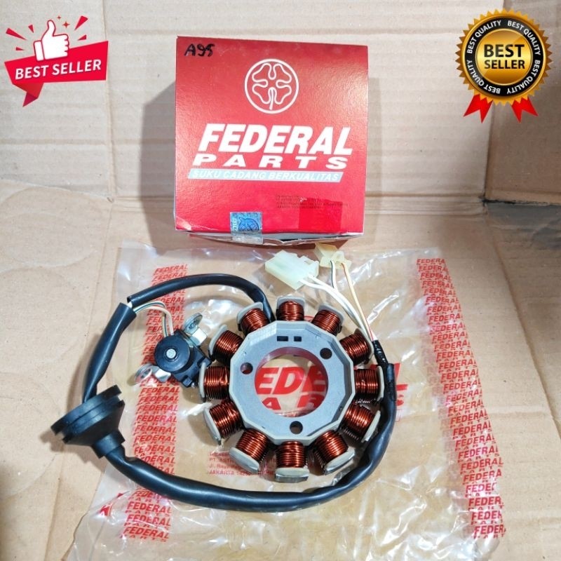 Spull Spul Spoll Sepul Assy Stator Set Pulser Federal Yamaha Mio J MIJ Original ORI Asli