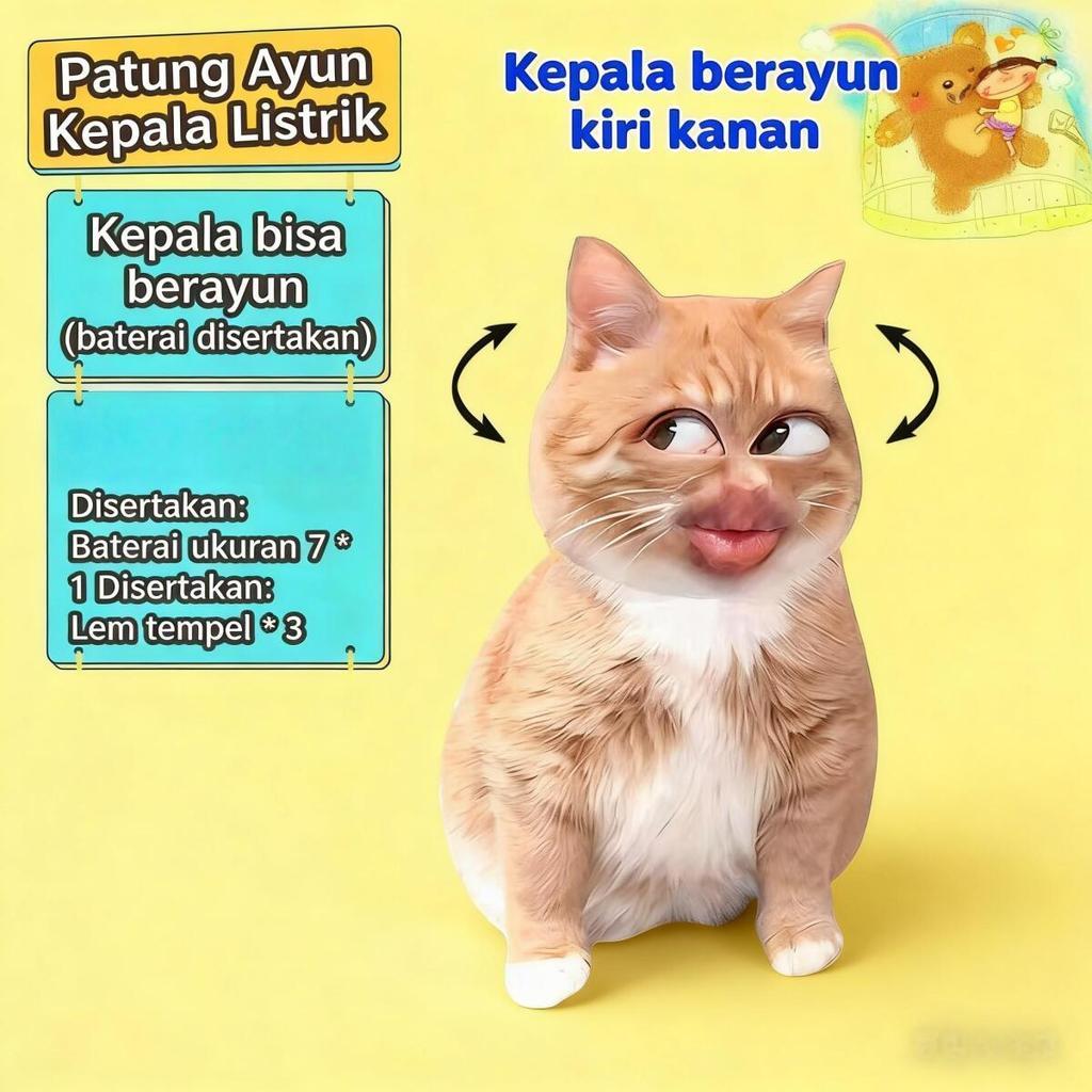 Dekorasi Meja Mobil Akrilik Karakter Kucing Lucu /Hiasan Mobil Kepala Goyang Kucing/Hiasan Mobil Kre