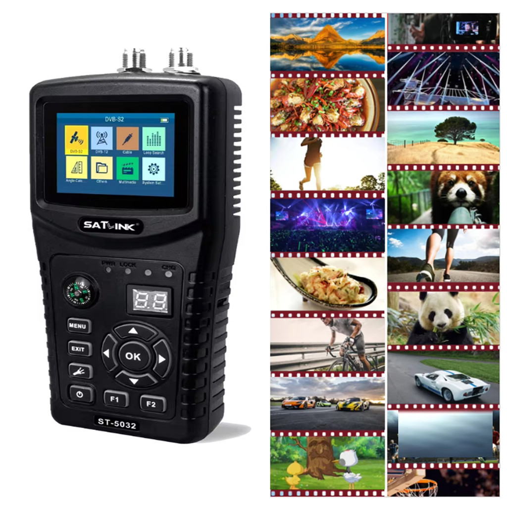 SATLINK ST-5032 Support DVB-S2/S DVB-T2/T DVB-J83A/C Signal Satellite TV Finder Meter gital