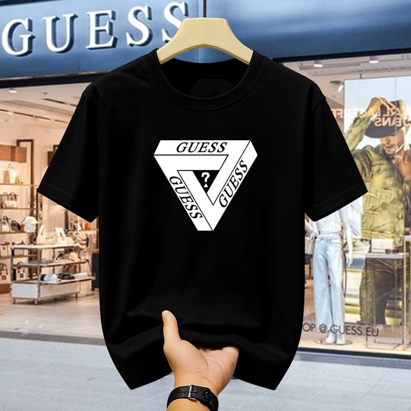 Kaos Pria Guess Resmi Original Fashion Daily Outfit Stylish Nyaman Dipakai Lengan Pendek T-shirt