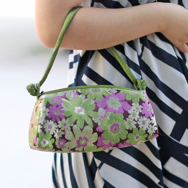 Tas wanita, tas pengantin gaya cheongsam Cina, tas tangan, tas tangan berkancing, tas clutch, tas ka