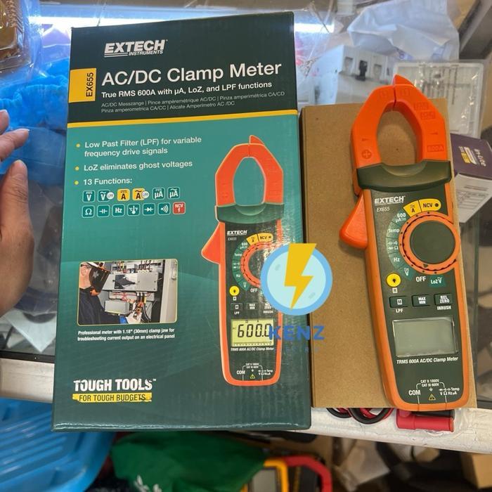 600A true rms ac/dc clamp meter + NCV EX655 EXTECH